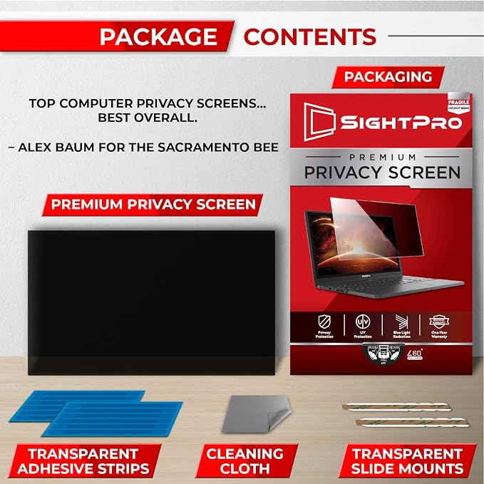 SightPro 17.3 Inch 16:9 Laptop Privacy Screen Filter - Image 6