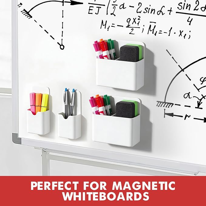 BEYGORM Magnetic Marker Holder for Whiteboard and Locker, 4 Pack Magnetic Cups - Image 5