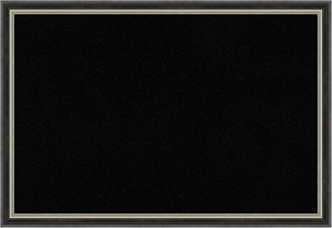 Amanti Art Black Cork Board for Wall, 13x19 Vision Board with Black Wood Frame, Small Corkboard Office Decor for Home Organization, Modern Corkboard Pinboard to Display Items for Home Organization in-DeskLoop Office
