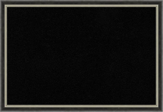 Amanti Art Black Cork Board for Wall, 13x19 Vision Board with Black Wood Frame, Small Corkboard Office Decor for Home Organization, Modern Corkboard Pinboard to Display Items for Home Organization in-DeskLoop Office
