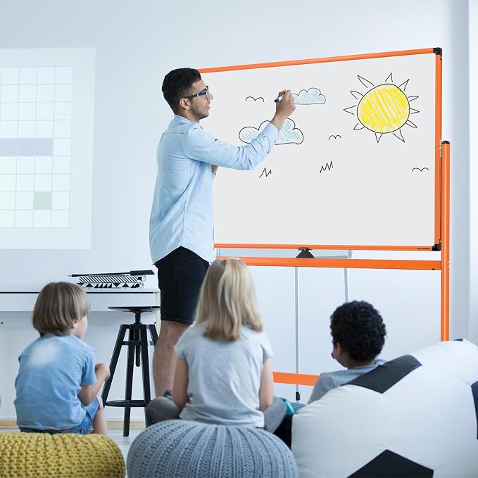 Large Dry-Erase Rolling Magnetic Whiteboard - Image 9