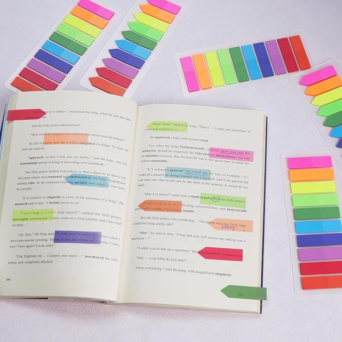 Page Markers Bright Sticky Tabs, Translucent Small Sticky Notes Flags and Arrow - Image 4