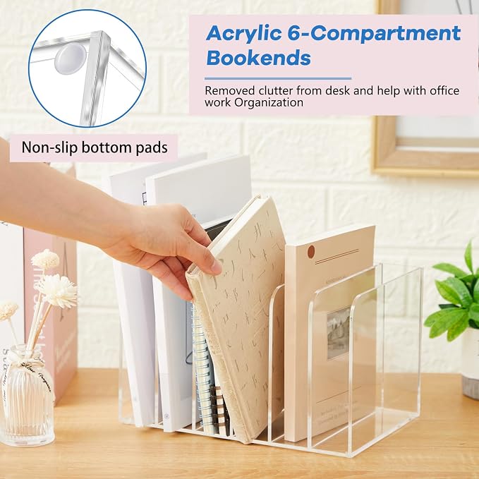 Suzile Clear Acrylic Magazine File Holder - Image 3