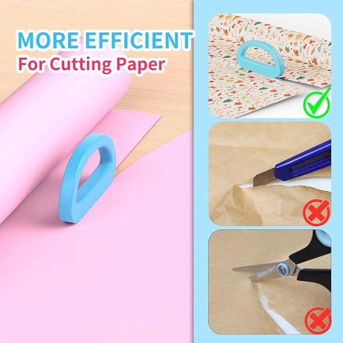 Dual Ended Wrapping Paper Cutter 2-Pack, Sliding Gift Wrap Cutter - Image 4