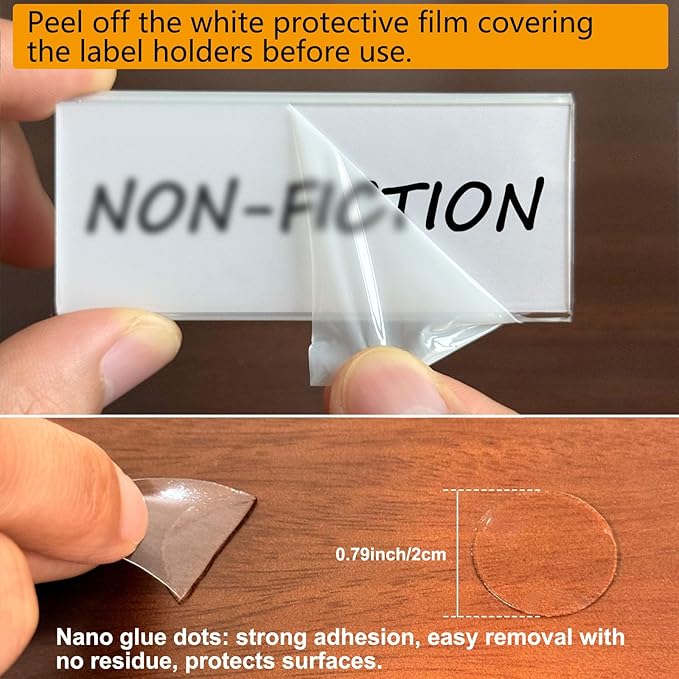 ChanQnTon Acrylic Shelf Labels, L-Shape Book Shelf Labels, Price Tags, Sign - Image 4
