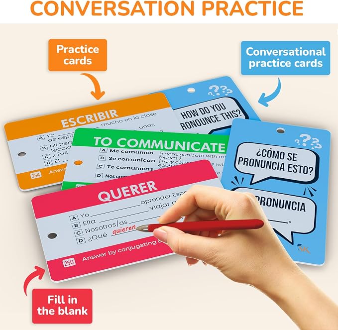 500+ Spanish Vocabulary Flash Cards - Image 8