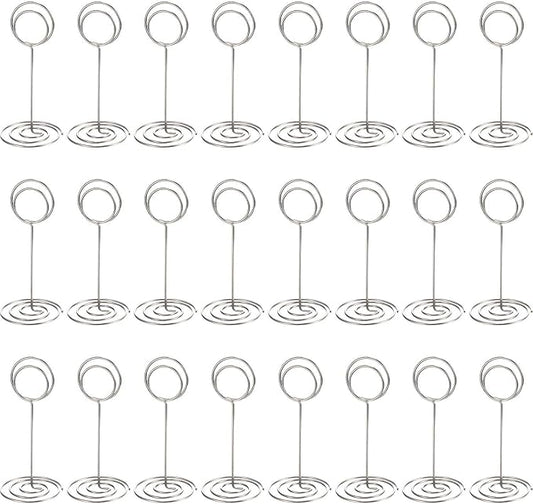TecUnite 24 Pieces 3.35 Inch Table Number Holder Place Card Photo Holder by TecUnite