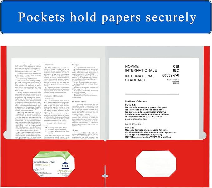 Zzrywuty File folders with Pockets, 25 Pack Paper Folders with Card Slot - Image 4