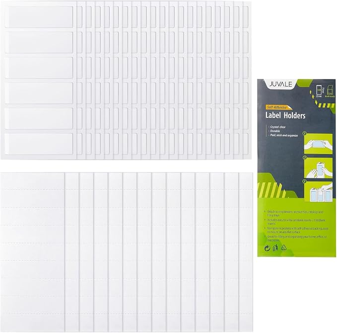Juvale Clear Vinyl Binder Spine Label Pockets by Juvale