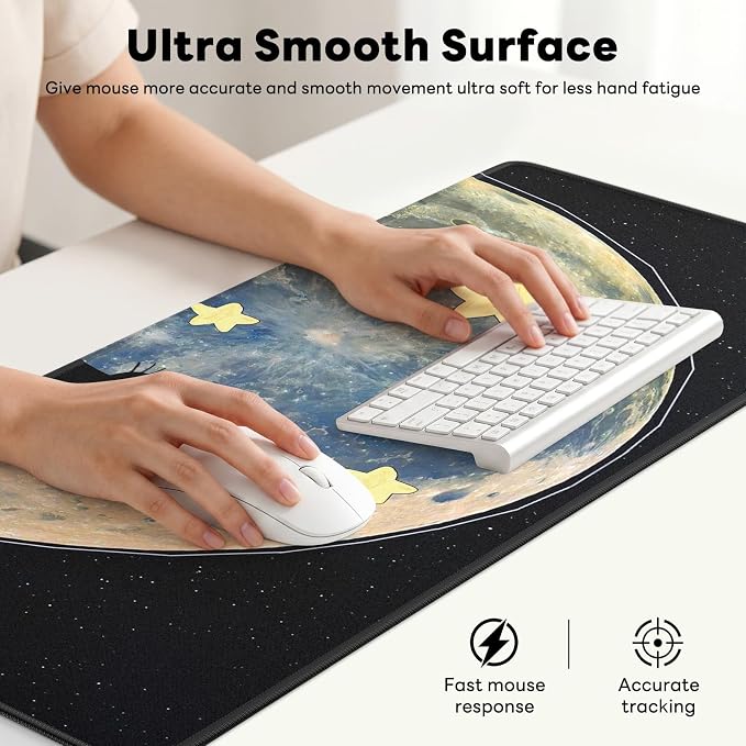 Desk Mat, Big Desk Pad, 31.5x11.8 Inches Extended Big Gaming Mouse Pad - Image 5