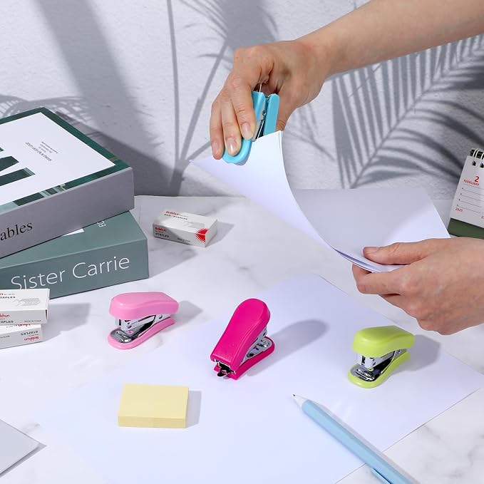 12 Pcs Mini Stapler with 12 Boxes Staple, Includes Built in Staple Remover - Image 5