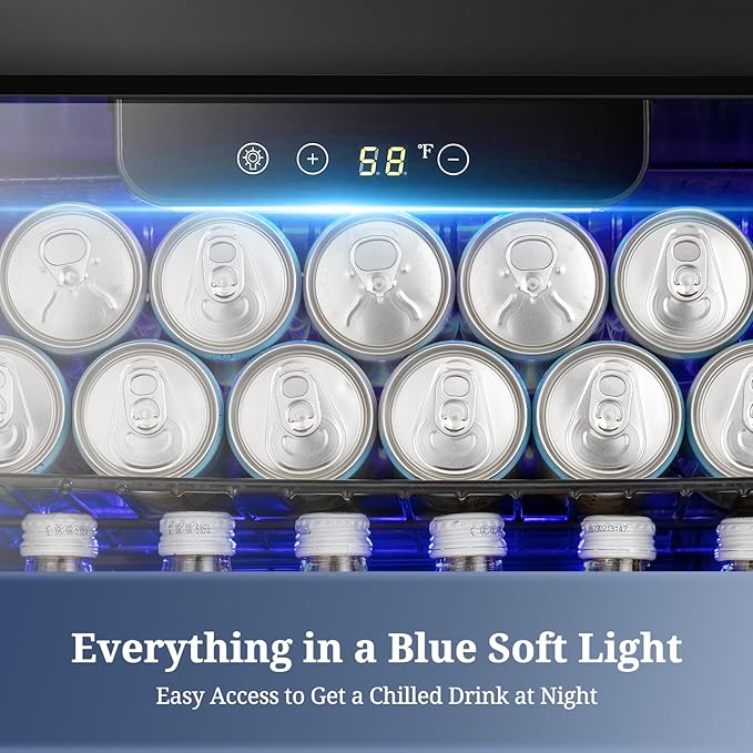 Antarctic Star Beverage Refrigerator Cooler 68 Can, Mini Fridge with Glass Door for Beer Drinks Wine,Freestanding Small Fridge with Electronic Temperature Control for Home and Bar,1.7 cu.ft-DeskLoop Office