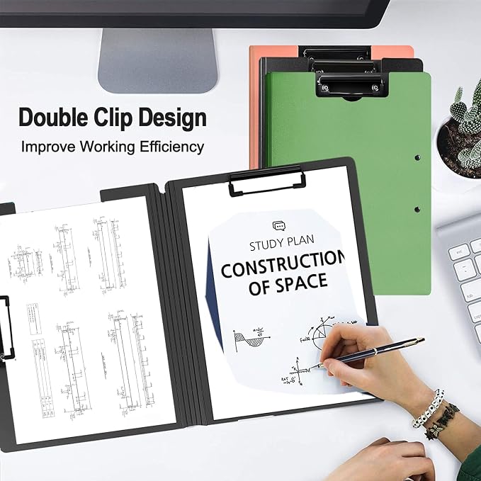 4 Pack Foldable Clipboards, A4 Clipboard Folder, Office Clipboard Folder - Image 2