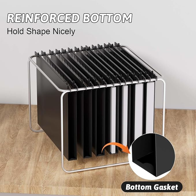 Plastic Hanging File Folders Letter Size, 12 Pack Reinforced 1" Expanding Heavy - Image 5