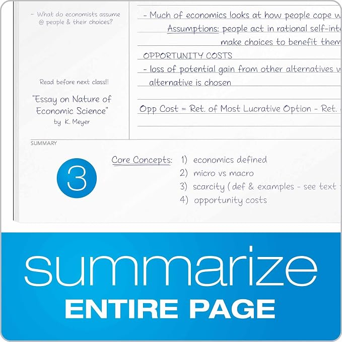 Oxford FocusNotes Writing Pad, 8.5 x 11 Sheets, Guided Note, Cue & Summary - Image 5