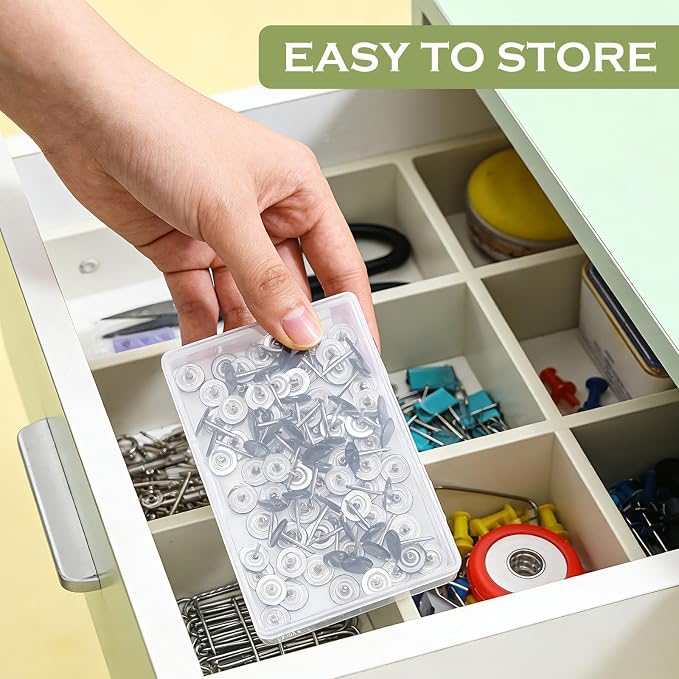 100 Pcs Metal Flat Head Thumb Tacks - Image 4