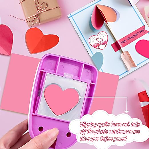 Heart Paper Punch, Paper Punch for Crafting, 2 inch Heart Hole Punches - Image 7