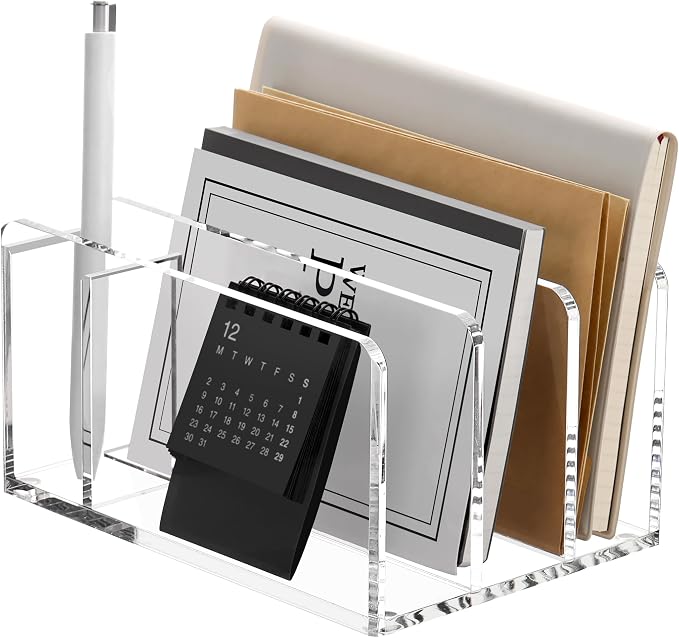 SANRUI Acrylic Mail Sorter Desktop Organizer by SANRUI