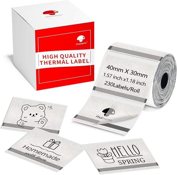 Phomemo Transparent Thermal Labels by Phomemo