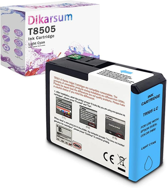 T850 Ink Cartridge Remanufactured T8505 T850500 Ink Cartridge Replacement for Surecolor P800 Printer(Light Cyan)-DeskLoop Office