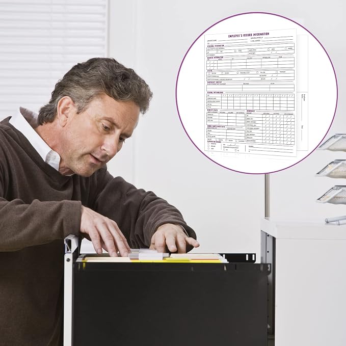 Glenmal 30 Pcs Confidential Employee Record Folders Employee File Folders - Image 5