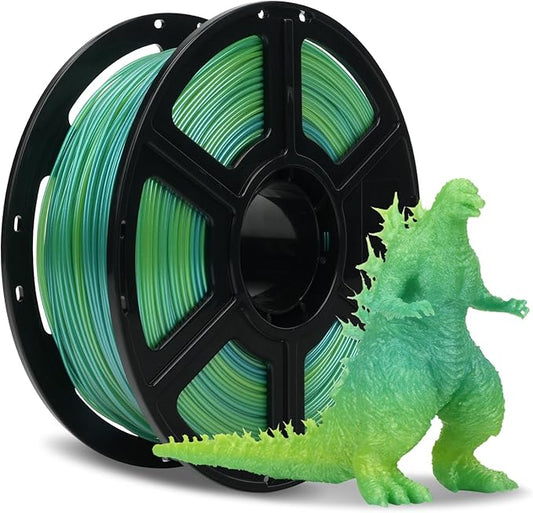 FLASHFORGE Chameleon Gradient Rapid PLA Filament Yellow & Green, High Flow Speedy Filament 1.75mm Max 500mm/s Fast Printing, Displays Shimmering Effects from Various Angles and Light-DeskLoop Office