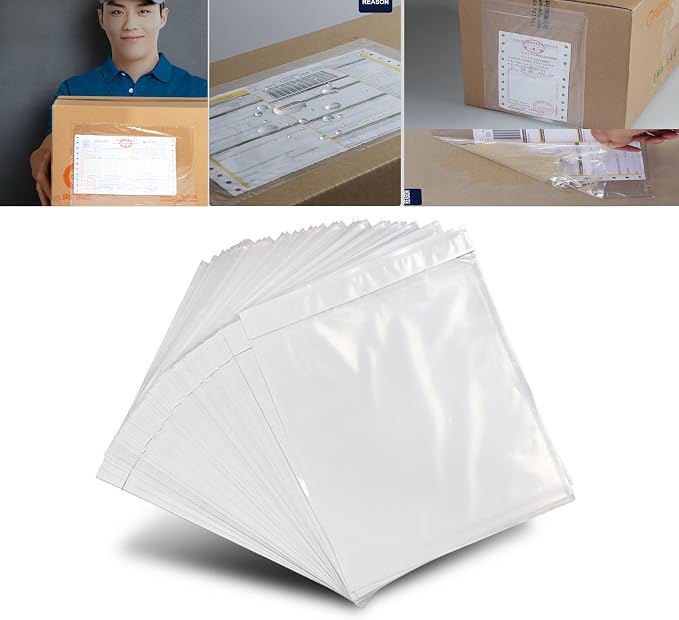 Packing List Enclosed Pouches 4.5 x 5.5 – Clear Self-Adhesive Shipping Label by CeramicsandTablewareMaster