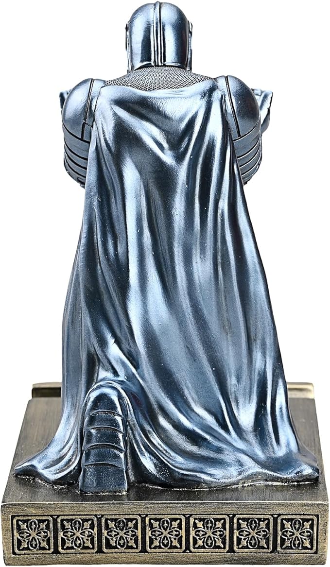 Windbreaker Soldier Knight Pen Holder Personalized Desk Accessory, Mobile Phone & Gaming Controller Holder, Device Stand Gift for Medieval Enthusiasts (Blue)-DeskLoop Office