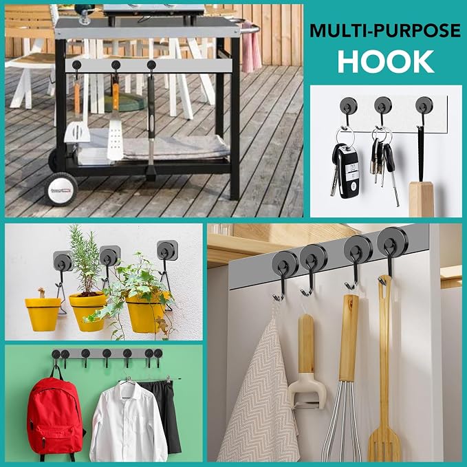 DIYMAG Black Magnetic Hooks 120LBS Strong Magnetics Heavy Duty 2026 Cruise Ship - Image 7