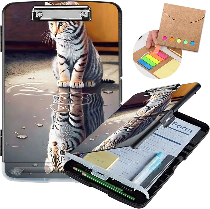 Clipboard with Storage, Heavy Duty Plastic Storage Clipboard with Low Profile by Unknown