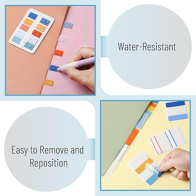 Mr. Pen- Sticky Index Tabs, 500 Pcs, 21 Sets, Colorful Sticky Tabs for Notebooks, Page Markers, Page Tabs for Binders, Page Tabs Sticky Tabs for Books, Notebook Tabs, Book Sticky Tabs for Notebooks-DeskLoop Office