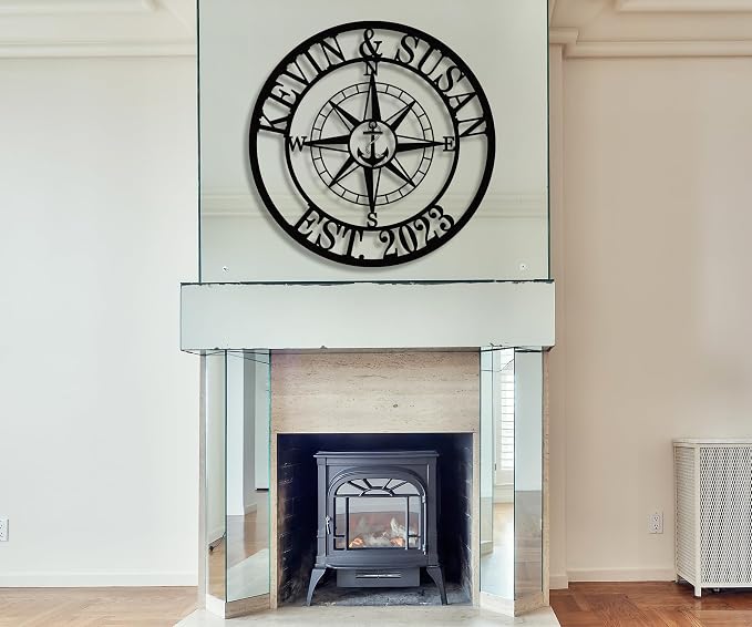 Custom Anchor Compass Metal Sign, Personalized Coordinates Sign, Custom - Image 6