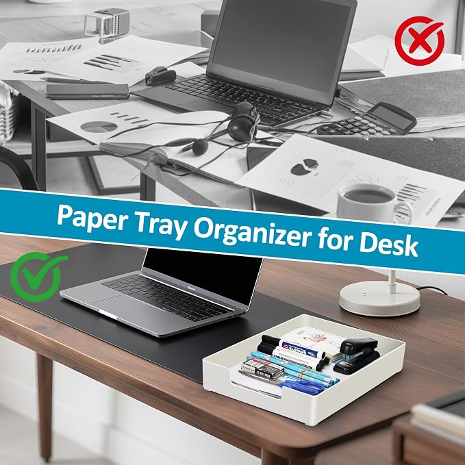 Paper Tray, Letter Tray, Plastic A4 Letter-Size Printer Paper Holder, - Image 5