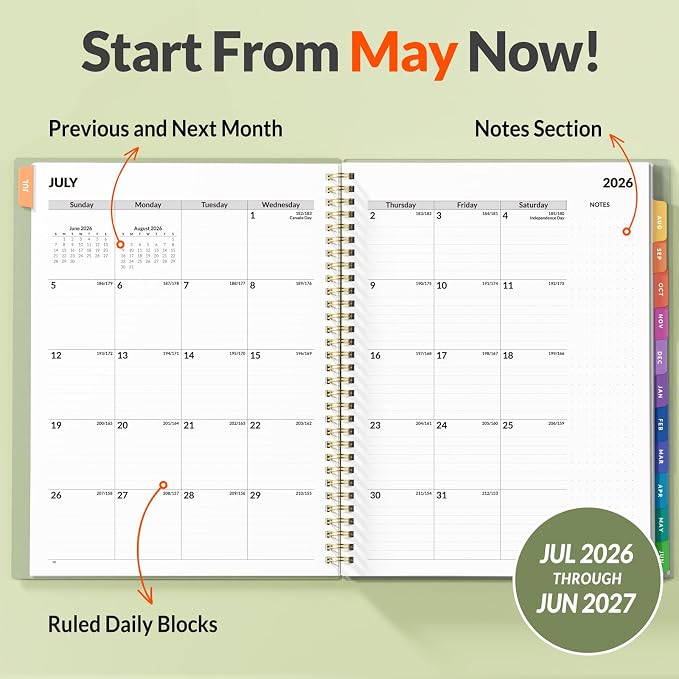 SUNEE 2026-2027 Appointment Book, Quarter-Hourly, Weekly & Monthly - Image 4