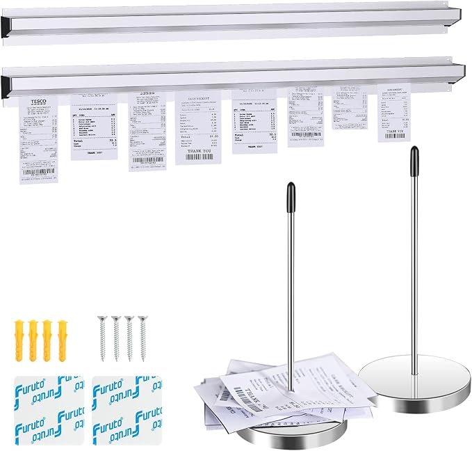 2 Pieces of 36-inch Aluminum Sliding Restaurant Order Ticket Clip Rails by Unknown