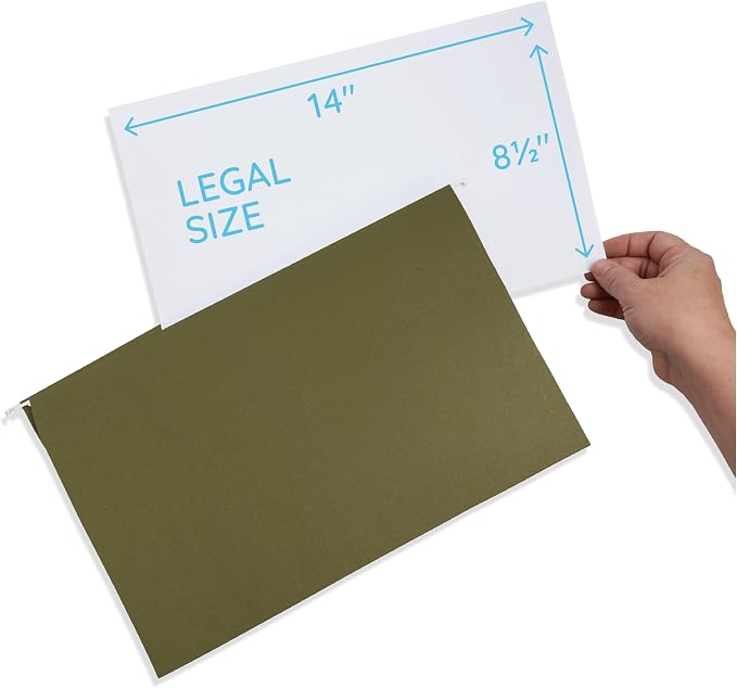 25 Blue Summit Supplies Legal Size Hanging File Folders - Image 2