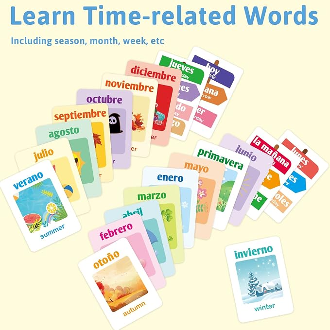 Ceiba Tree Spanish Flash Cards 100 English to Spanish Bilingual Flashcards - Image 5