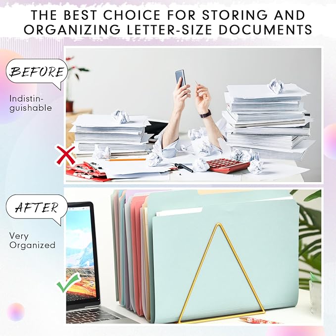 48 Pcs File Folders 9.5x11.6 Inch Manilla Folders Letter Size - Image 4