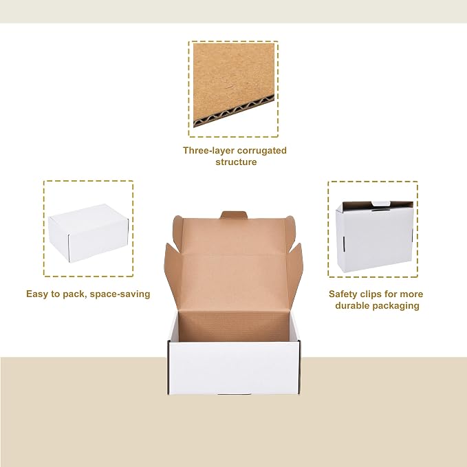 WINHPH Shipping Boxes Set of 20, Literature Mailer Box Packaging Supplies - Image 3