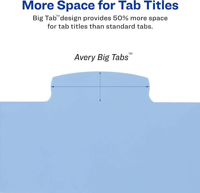 Avery Big Tab Write & Erase Durable Plastic Dividers - Image 3