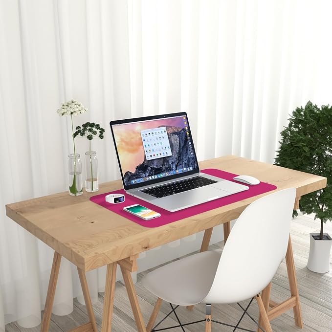 Hsurbtra Desk Pad, 23.6" x 13.8" PU Leather Desk Mat, M Extended Mouse Pad - Image 7