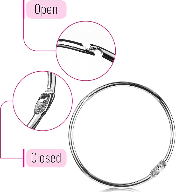 Mr. Pen- Loose Leaf Binder Book Rings, 3 Inch, 10 Pack | Metal Binder Rings - Image 4
