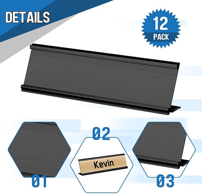 LEIFIDE 12 Pack Aluminum Name Plate Holder - Image 3
