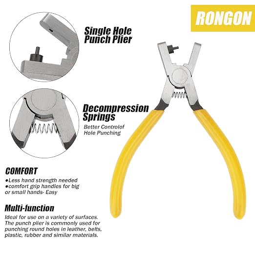 Watch Belt Leather Hole Puncher Plier Round Hole Punch Pliers Universal 2.0mm - Image 6