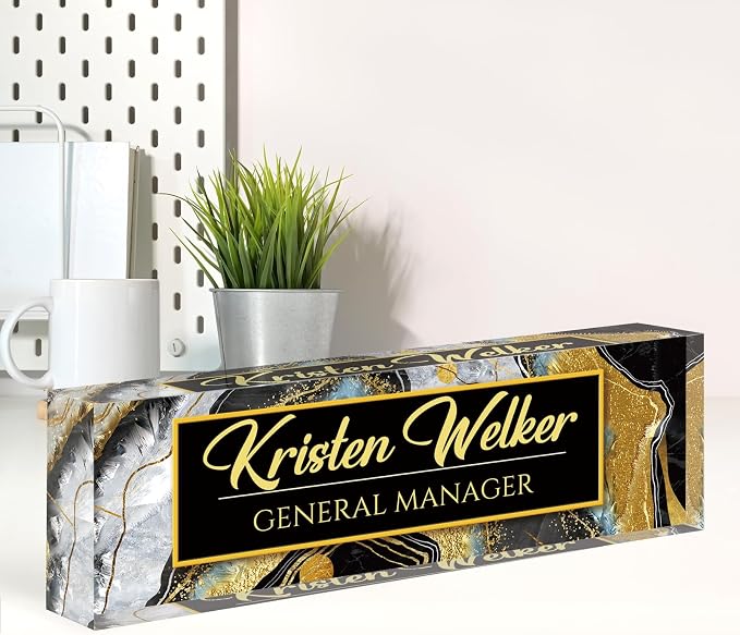 Custom Name Plate for Desk, Desk Name Plate Personalized, Office Decor for by Spricoz