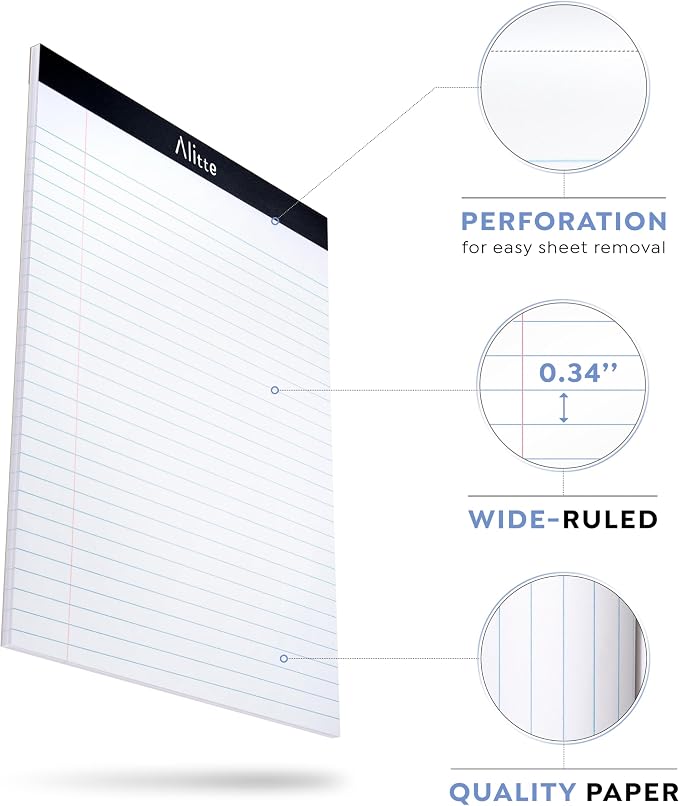Alitte Legal Notepads 8.5 x 11, No Ink Bleeding - Image 2