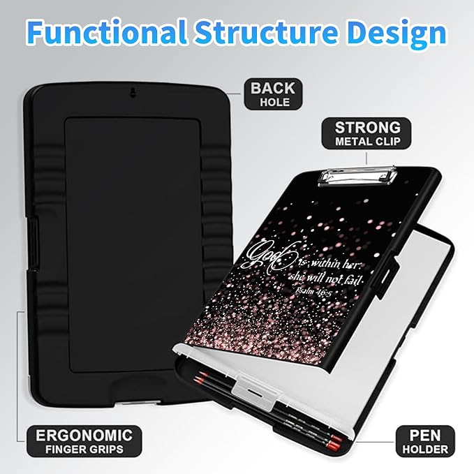 LYHXLYJH Clipboard with Storage, A4 Clipboards with Pen Holder, Heavy Duty - Image 4