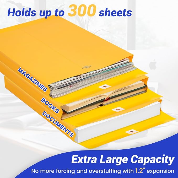 50 Pack Expandable 9x12 Manilla Envelopes - Image 3
