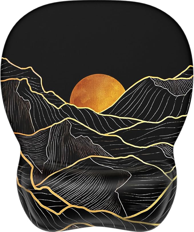 MROCO Ergonomic Mouse Pad with Gel Wrist Rest, 9.4 x 8.1 in, Gel Wrist Comfort by MROCO