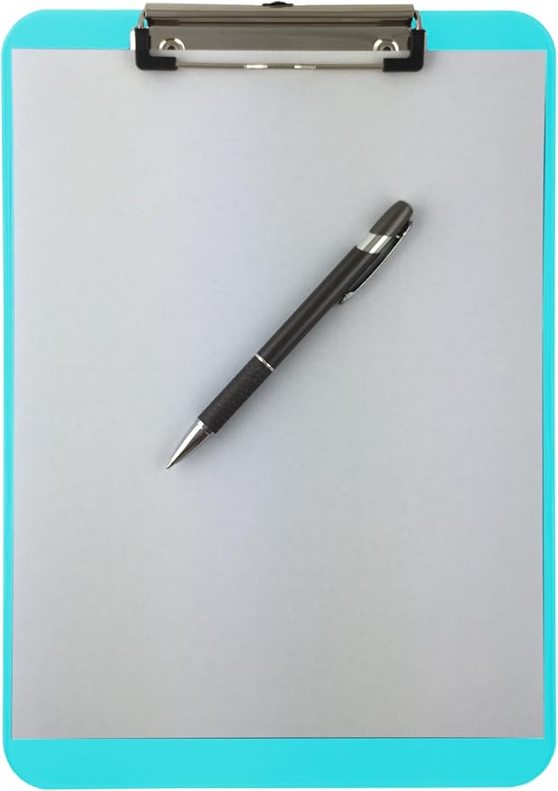 Trade Quest Plastic Clipboard Opaque Color Letter Size Low Profile Clip - Image 3